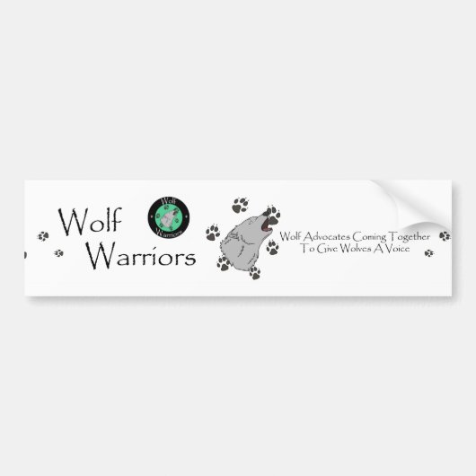 Wolf Warriors Bumpersticker (Voorkant)