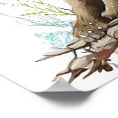 WOLF Watercolor Poster (Hoek)