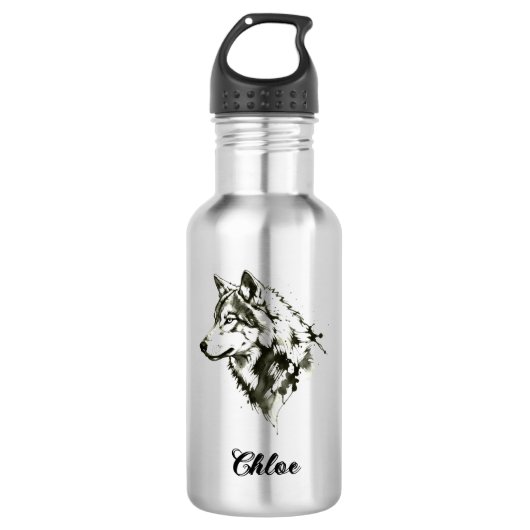 Wolf Waterfles (Voorkant)