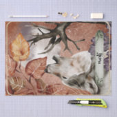 Wolf Waterverf Herfst Mysterious Autumn Oracle Tissuepapier (Craft)