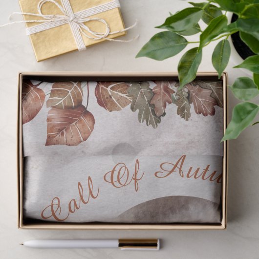 Wolf Waterverf najaarsbijeenkomst Herfst "de herfs Tissuepapier (Geschenk)