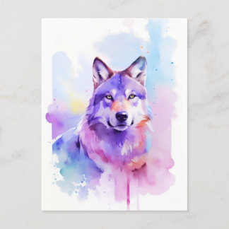 Wolf Waterverf Portret 1 Briefkaart