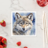 Wolf waterverf portret servet (Insitu)