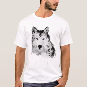 Wolf Waterverf T-shirt