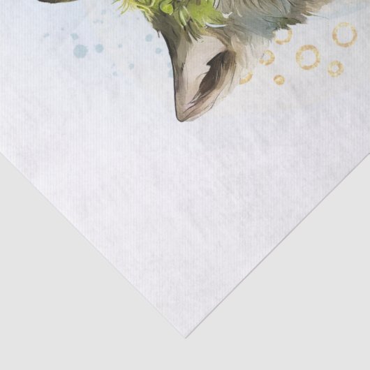 Wolf Waterverf Tissuepapier (Detail)