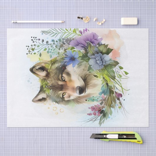 Wolf Waterverf Tissuepapier (Craft)