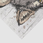 Wolf Waterverf Tissuepapier (Detail)