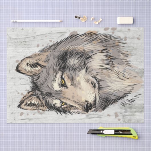 Wolf Waterverf Tissuepapier (Craft)
