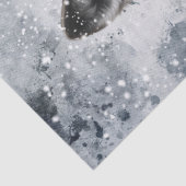 Wolf Waterverf Winterkerst Tissuepapier (Detail)