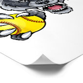 Wolf Weerwolf Zachte Ll Dier Mascotte  Poster (Hoek)