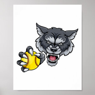 Wolf Weerwolf Zachte Ll Dier Mascotte Poster