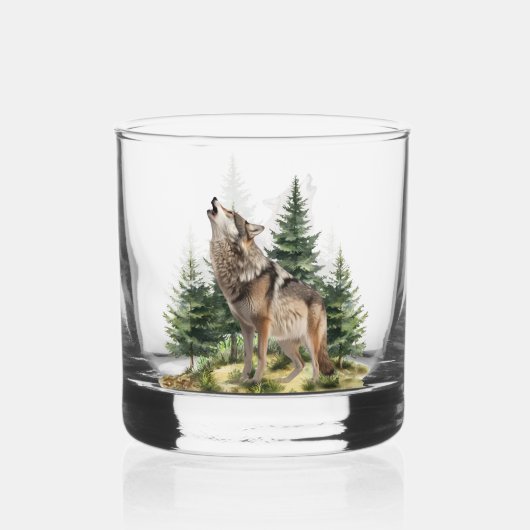 Wolf Whisky Glas (Voorkant)
