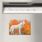 Wolf Wild Animal Loving Portrait Magneet (Insitu (Vaatwasser))