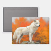 Wolf Wild Animal Loving Portrait Magneet (Voorkant / Achterkant)