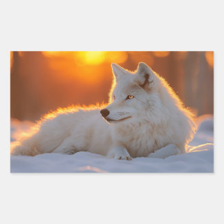 Wolf Wild Animal Loving Portrait Rechthoekige Sticker