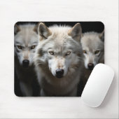 Wolf Wild Dierenportret Fierce Power Muismat (Met muis)