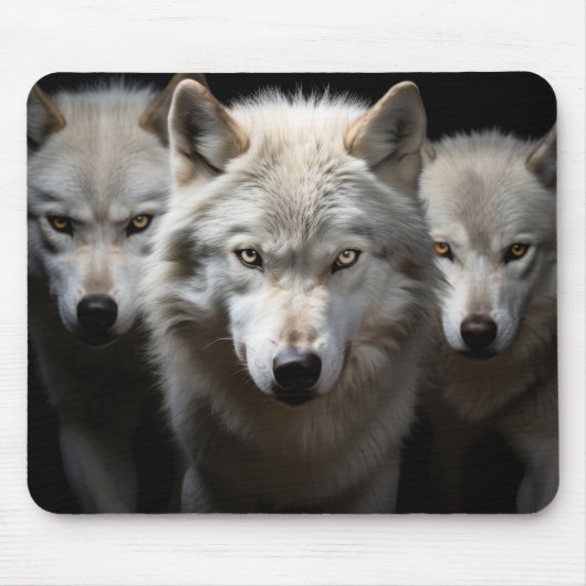 Wolf Wild Dierenportret Fierce Power Muismat (Voorkant)
