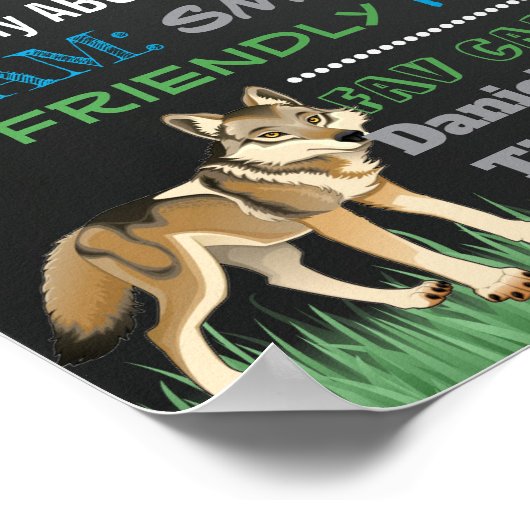 Wolf Wild en drie bord van het vogelbord Poster (Hoek)