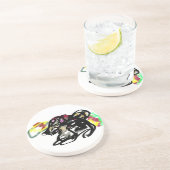 Wolf wild herfst zandsteen onderzetter (Zijkant)