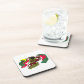 Wolf wilde herfst bier onderzetter (Rechterzijde)