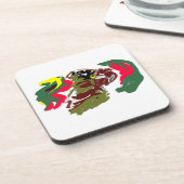 Wolf wilde herfst bier onderzetter (Linkerzijde)