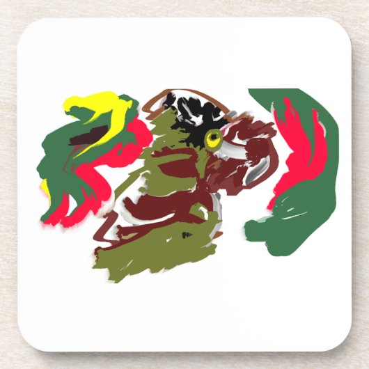 Wolf wilde herfst bier onderzetter (Voorkant)