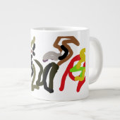 Wolf wilde inkt herfst grote koffiekop (Voorkant rechts)