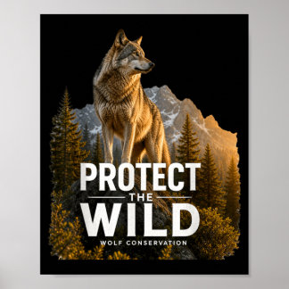 Wolf Wilde Natuur Grafisch Natuurbehoud Dier Poster