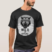 Wolf wilde van de natuur t-shirt (Voorkant)