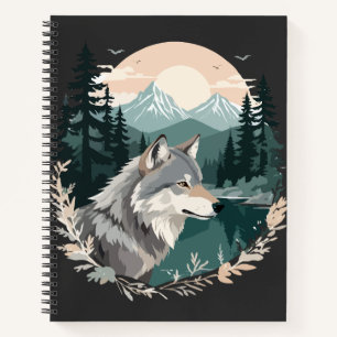 Wolf Wildlife Animal Natuur Buitenshuis Waterverf Notitieboek