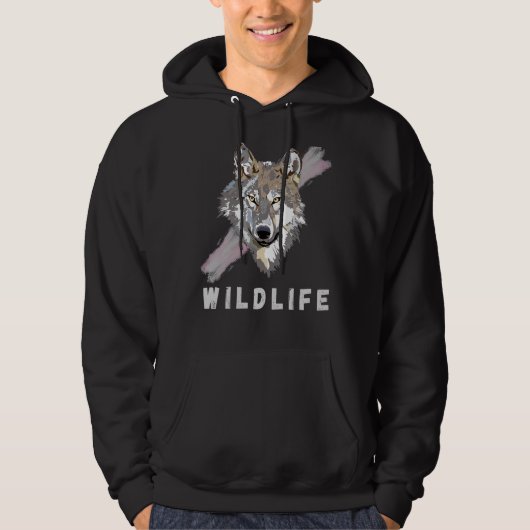 Wolf Wildlife Design Hoodie (Voorkant)
