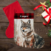 Wolf Wildlife Kerstkous - Gepersonaliseerd Grote Kerstsok
