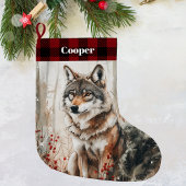 Wolf Wildlife Kerstkous - Gepersonaliseerd Grote Kerstsok