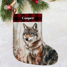 Wolf Wildlife Kerstkous - Gepersonaliseerd