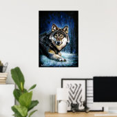 Wolf Wildlife print poster (Thuiskantoor)