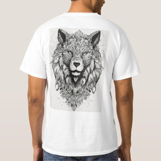 Wolf wildlife tshirt (Achterkant)