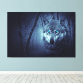 Wolf-winter Canvas Afdruk (Insitu (Houten vloer))