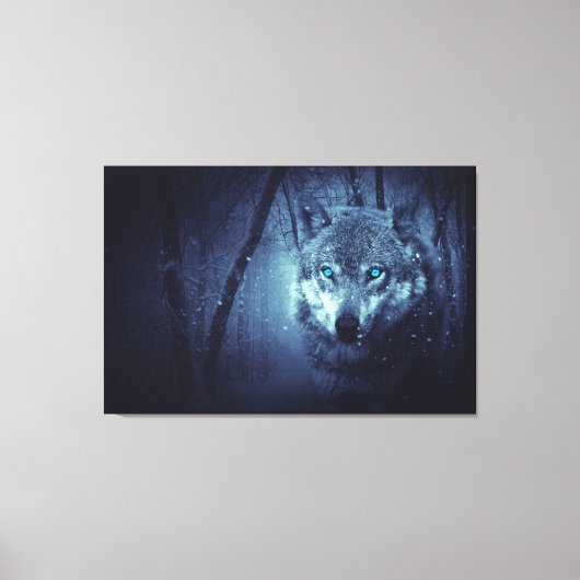 Wolf-winter Canvas Afdruk (Voorkant)