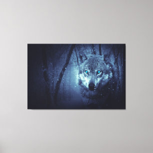 Wolf-winter Canvas Afdruk