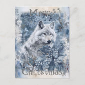 Wolf Winter Christmas Feestdagenkaart (Voorkant)