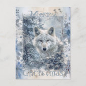Wolf Winter Christmas Feestdagenkaart (Voorkant)