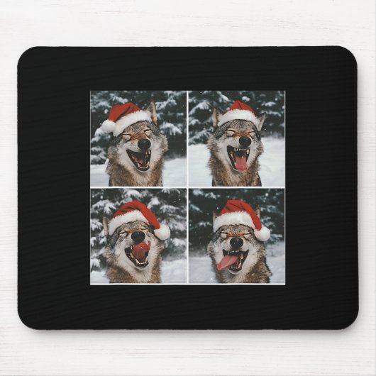 Wolf Winter Fotografie Wolf Conservation Kerstmis Muismat (Voorkant)