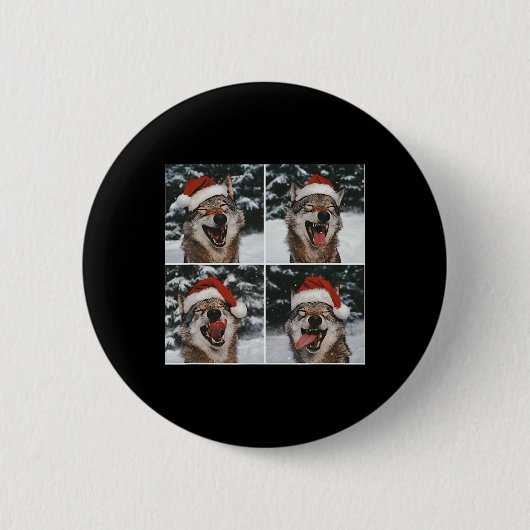 Wolf Winter Fotografie Wolf Conservation Kerstmis Ronde Button 5,7 Cm (Voorkant)
