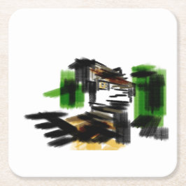 Wolf winter fun kartonnen onderzetters