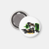 Wolf winter fun magneet (Voorkant / Achterkant)