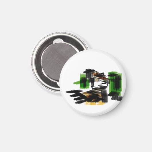 Wolf winter fun magneet (Voorkant / Achterkant)