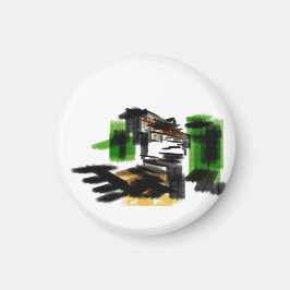 Wolf winter fun magneet