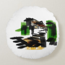 Wolf winter fun rond kussen