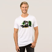 Wolf winter fun Tri-Blend shirt (Voorkant volledig)