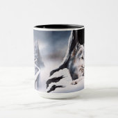 Wolf Winter Kasteel Fantasie Mok (Midden)